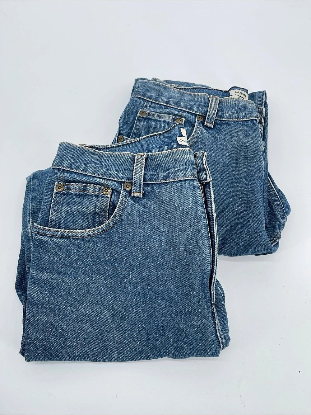 L.L.Bean Original Fit Traditional Jeans Straight Leg Jeans Waist 8 - 2 Pair!